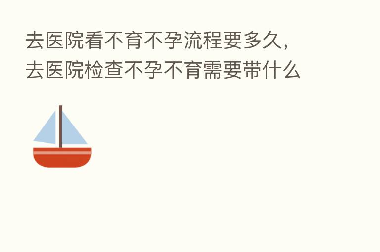 去医院看不育不孕流程要多久，去医院检查不孕不育需要带什么证件