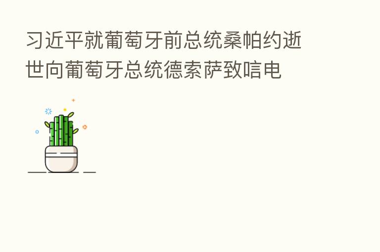 就葡萄牙前总统桑帕约逝世向葡萄牙总统德索萨致唁电