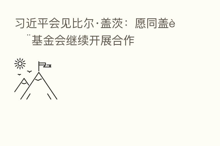 会见比尔·盖茨:愿同盖茨基金会继续开展合作