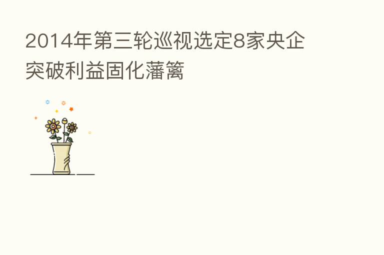2014年 三轮巡视选定8家央企 突破利益固化藩篱
