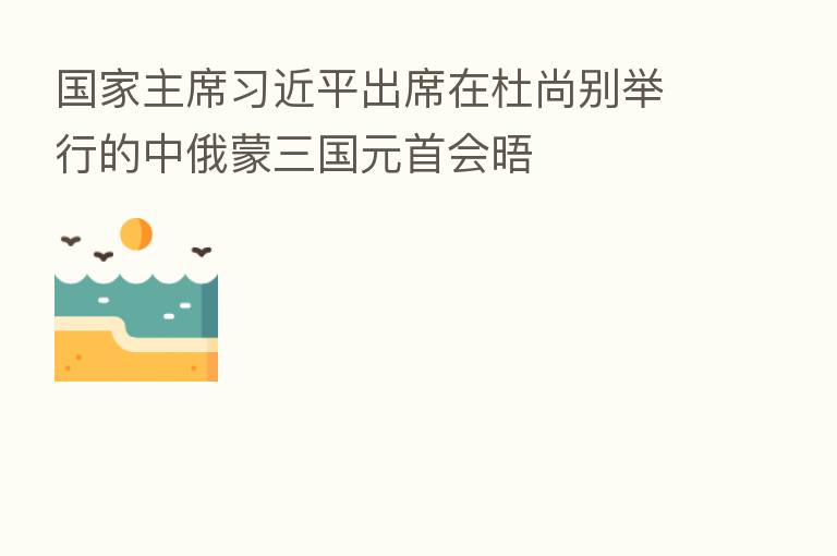 国家主席 出席在杜尚别举行的中俄蒙三国元首会晤