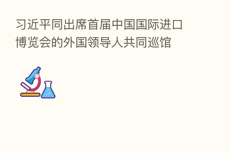          同出席首届中国国际进口博览会的外国领导人共同巡馆