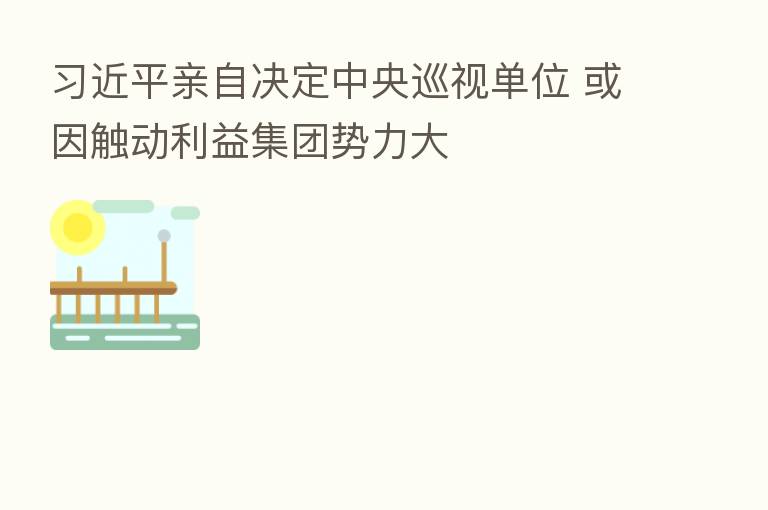亲自决定中央巡视单位 或因触动利益集团势力大