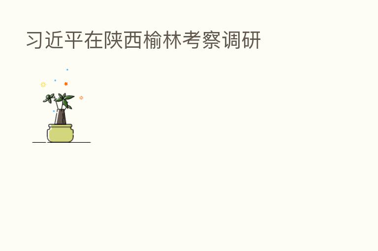 在陕西榆林考察调研