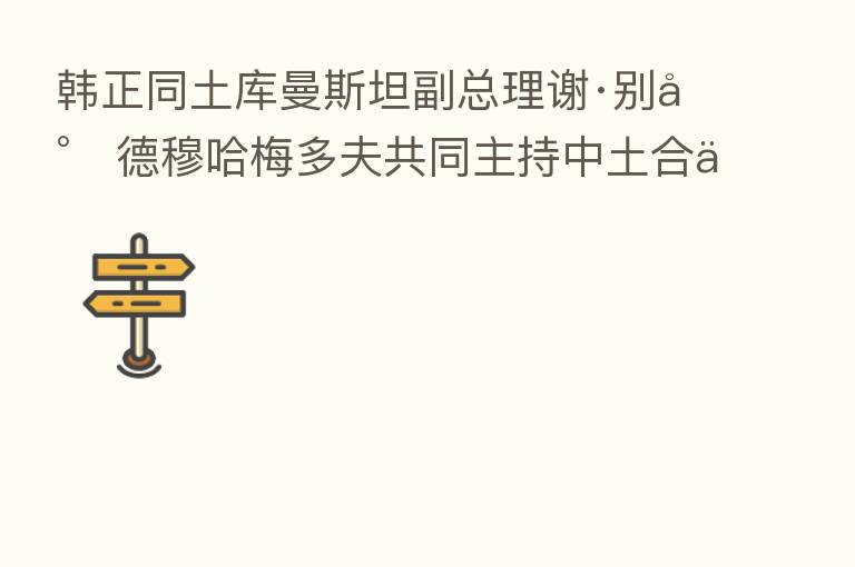 韩正同土库曼斯坦副总理谢·别尔德穆哈梅多夫共同主持中土合作委员会   五次会议