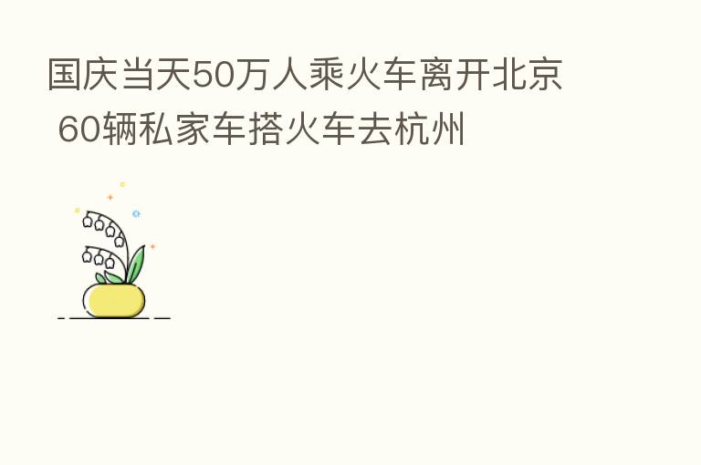 国庆当天50万人乘火车离开北京 60辆私家车搭火车去杭州