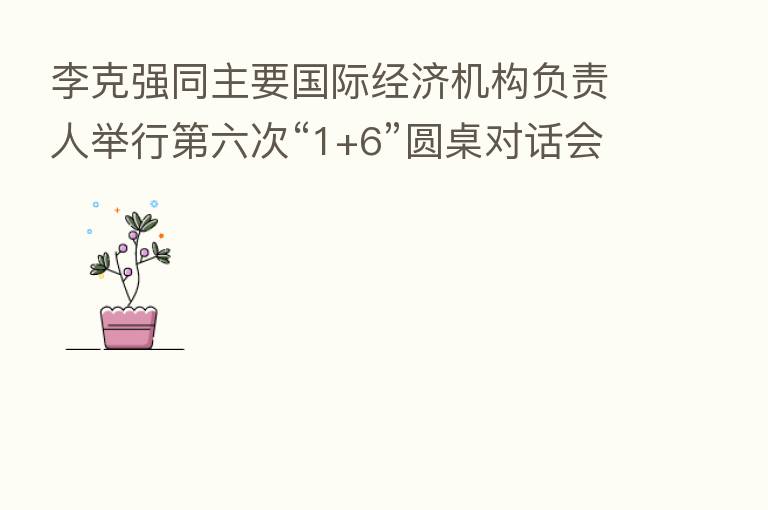李克强同主要国际经济机构负责人举行 六次“1+6”圆桌对话会
