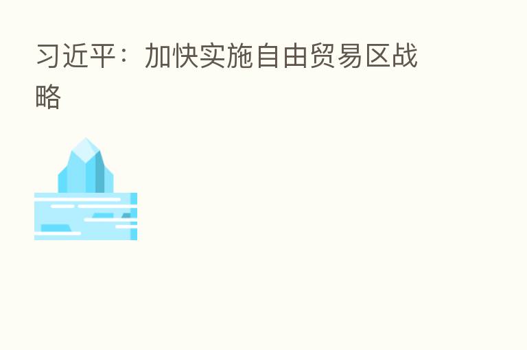          ：加快实施自由贸易区战略