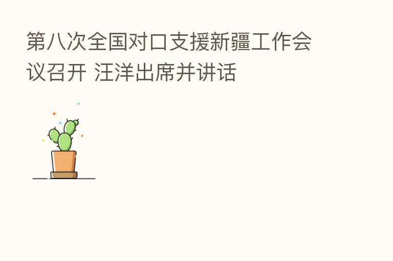 八次全国对口支援新疆工作会议召开 汪洋出席并讲话