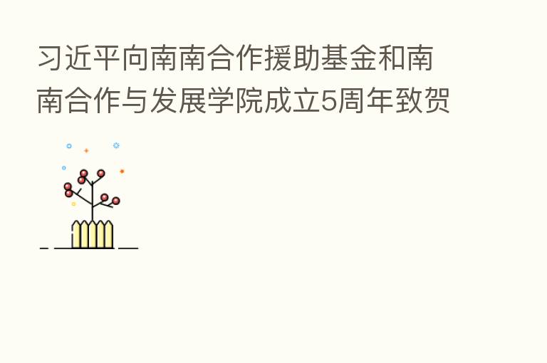向南南合作援助基金和南南合作与发展学院成立5周年致贺信