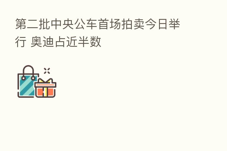 二批中央公车首场拍卖今日举行 奥迪占近半数