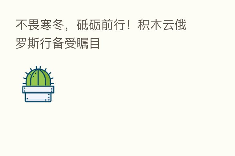 不畏寒冬,砥砺前行!积木云俄罗斯行备受瞩目