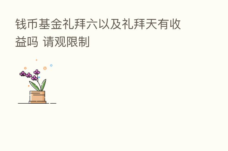 前币基金礼拜六以及礼拜天有收益吗 请观限制
