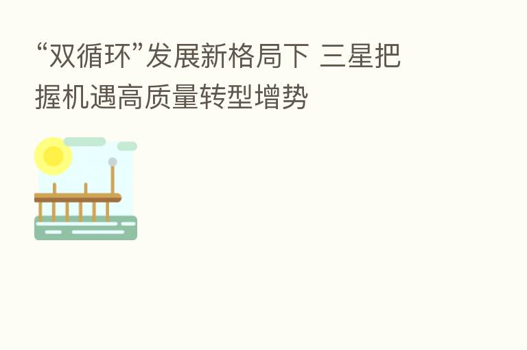“双循环”发展新格局下 三星把握机遇高质量转型增势