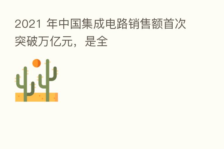 2021 年中国集成电路销售额首次突破万亿元，是全