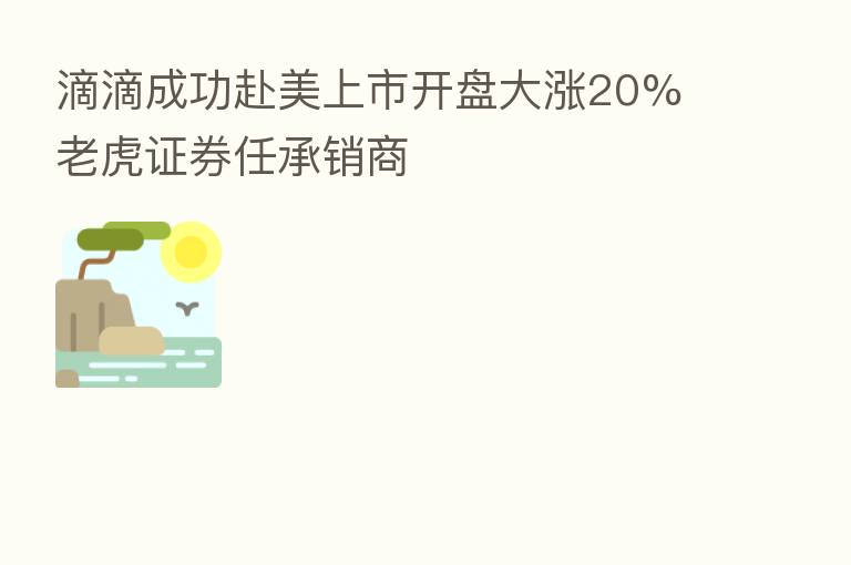 滴滴成功赴美上市开盘大涨20% 老虎证券任承销商