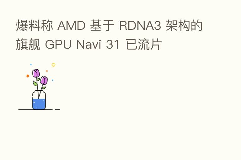 爆料称 AMD 基于 RDNA3 架构的旗舰 GPU Navi 31 已流片