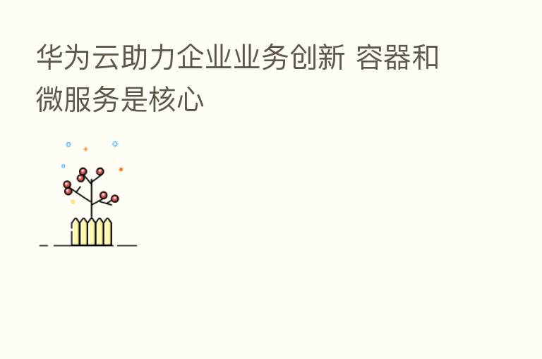 华为云助力企业业务创新 容器和微服务是核心