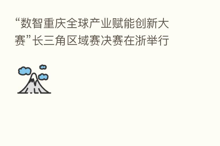 “数智重庆全球产业赋能创新大赛”长三角区域赛决赛在浙举行