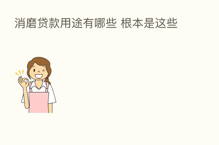 消磨贷款用途有哪些 根本是这些