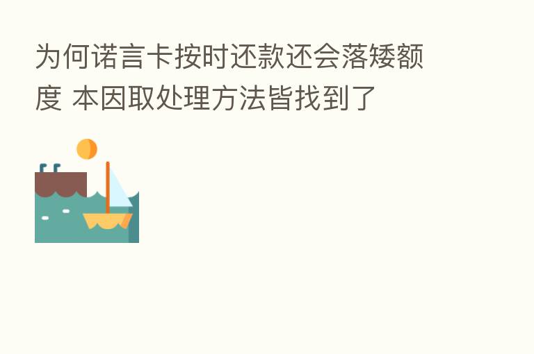 为何诺言卡按时还款还会落矮额度 本因取处理方法皆找到了