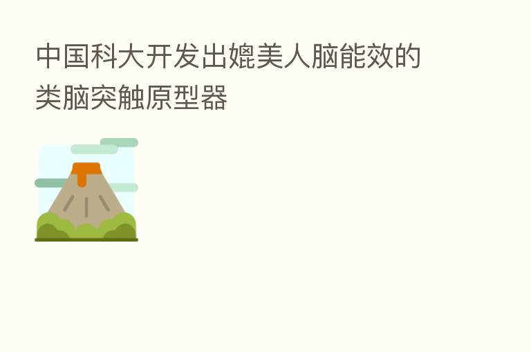 中国科大开发出媲美人脑能效的类脑突触原型器