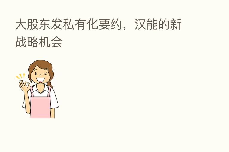 大股东发私有化要约,汉能的新战略机会
