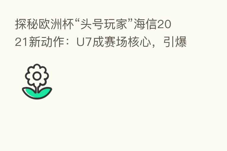 探秘欧洲杯“头号玩家”海信2021新动作:U7成赛场核心,引爆电视画质巅峰