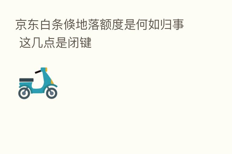 京东白条倏地落额度是何如归事 这几点是闭键
