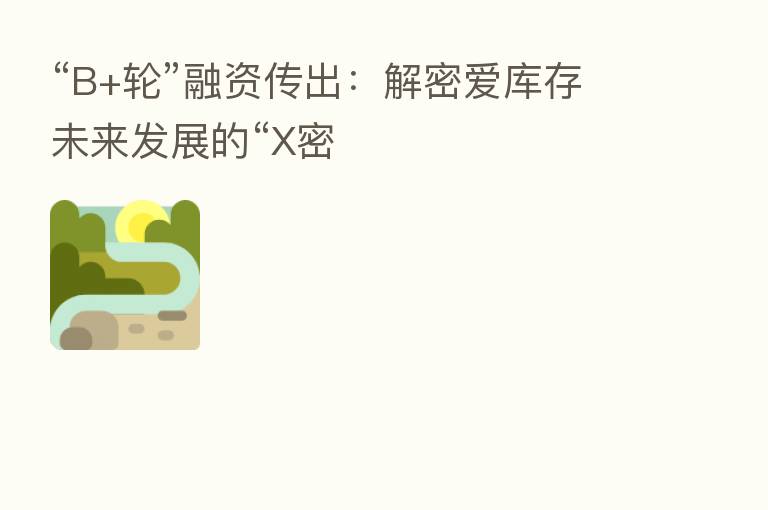 “B+轮”融资传出:解密爱库存未来发展的“X密