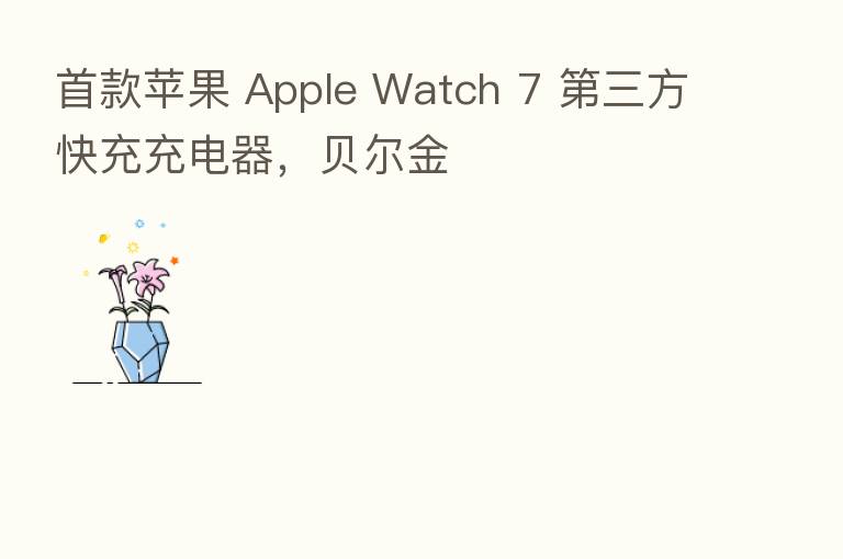 首款苹果 Apple Watch 7 三方快充充电器,贝尔金