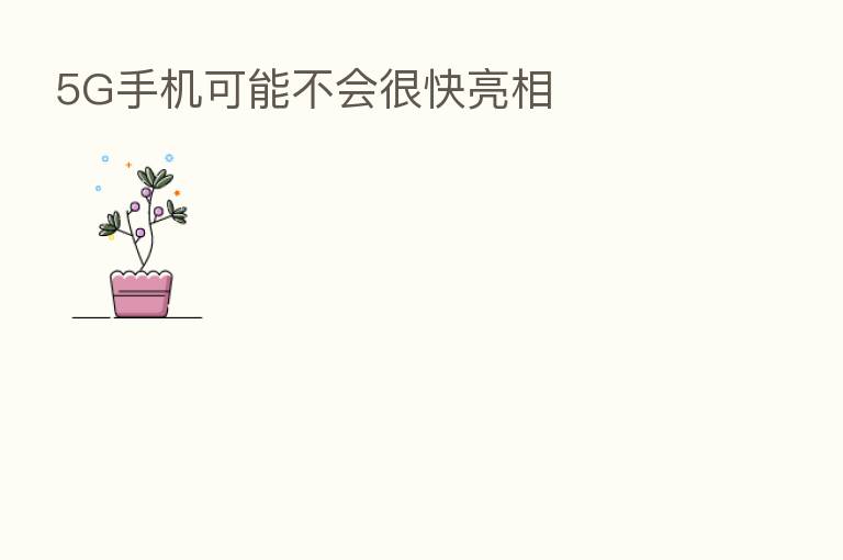5G手机可能不会很快亮相