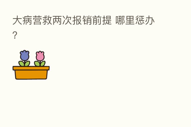 大病营救两次报销前提 哪里惩办?