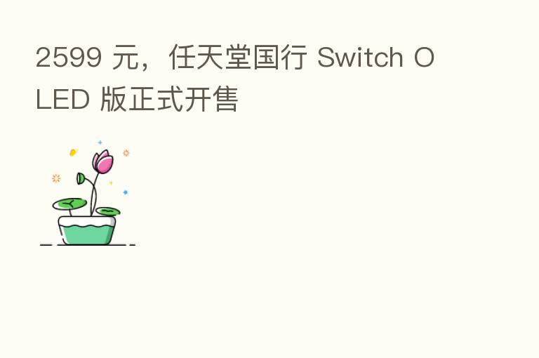 2599 元,任天堂国行 Switch OLED 版正式开售