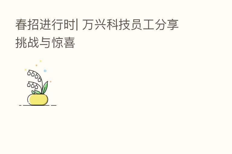 春招进行时| 万兴科技员工 挑战与惊喜