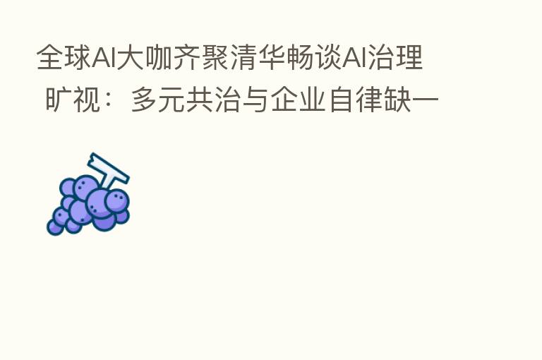 全球AI大咖齐聚清华畅谈AI治理 旷视:多元共治与企业自律缺一不可