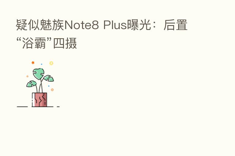 疑似魅族Note8 Plus曝光:后置“浴霸”四摄