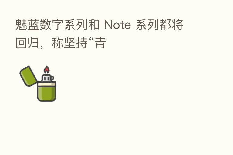 魅蓝数字系列和 Note 系列都将回归,称坚持“青