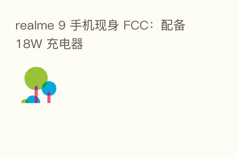 realme 9 手机现身 FCC：配备 18W 充电器