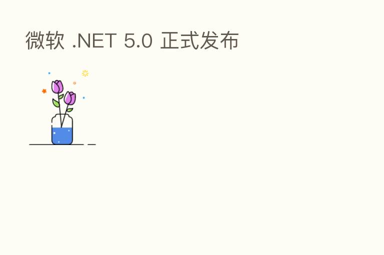 微软 .NET 5.0 正式发布