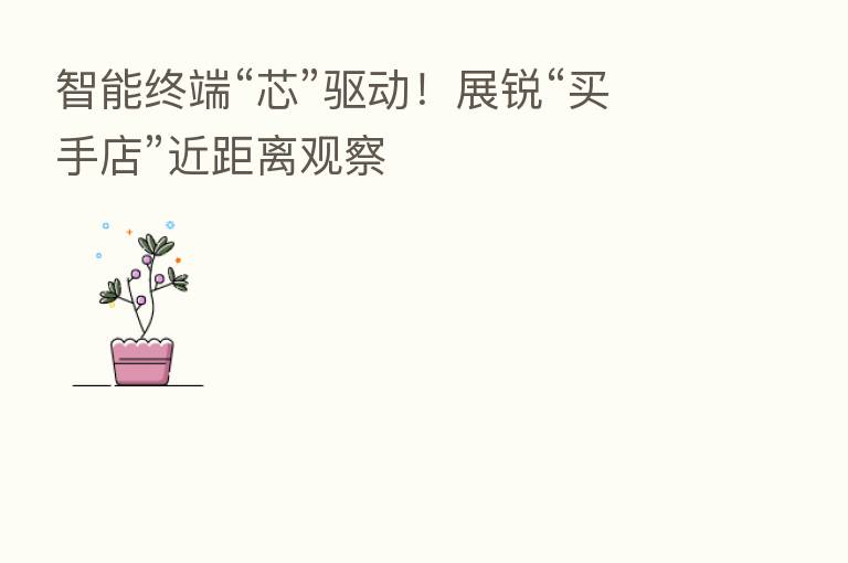 智能终端“芯”驱动!展锐“买手店”近距离观察