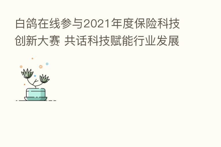 白鸽在线参与2021年度 科技创新大赛 共话科技赋能行业发展