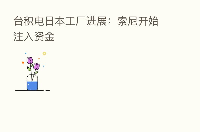 台积电日本工厂进展:索尼开始注入资金