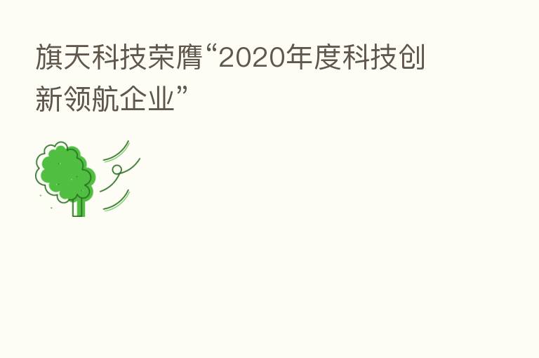 旗天科技荣膺“2020年度科技创新领航企业”