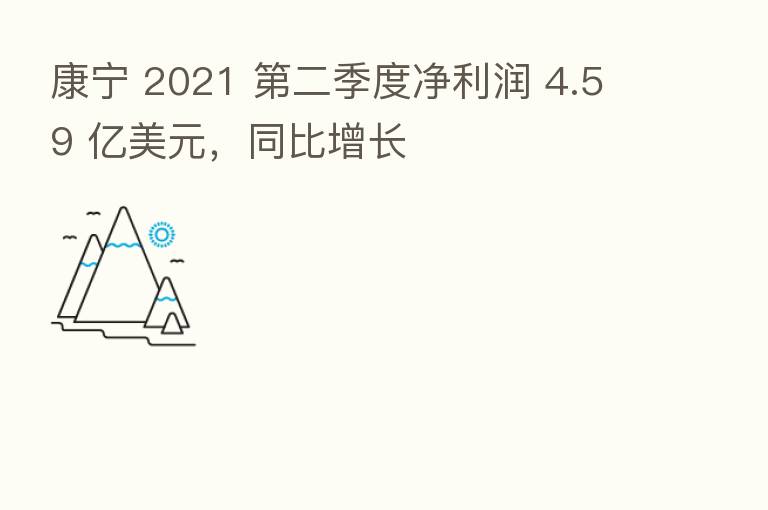 康宁 2021 第二季度净利润 4.59 亿美元，同比增长