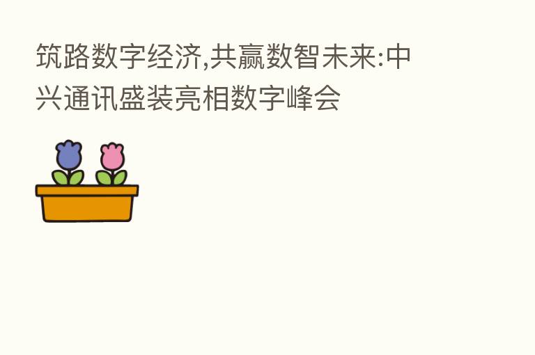 筑路数字经济,共赢数智未来:中兴通讯盛装亮相数字峰会