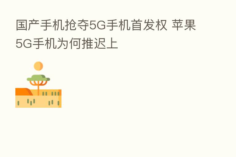 国产手机抢夺5G手机首发权 苹果5G手机为何推迟上