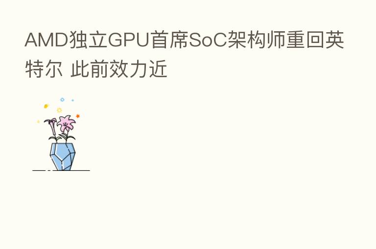 AMD独立GPU首席SoC架构师重回英特尔 此前效力近