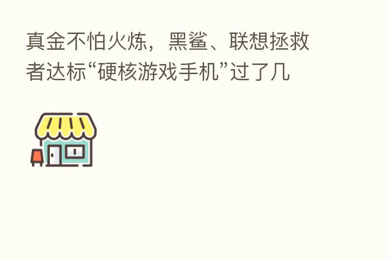 真金不怕火炼，黑鲨、联想拯救者达标“硬核游戏手机”过了几关？