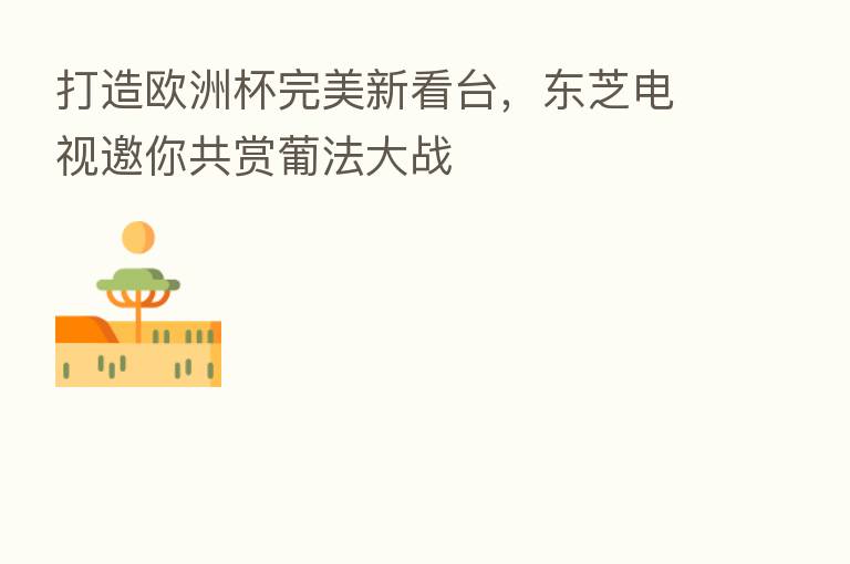 打造欧洲杯完美新看台,东芝电视邀你共赏葡法大战